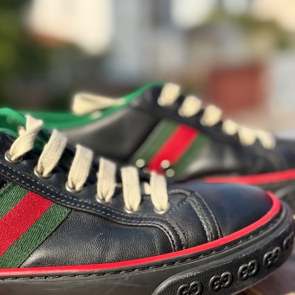 Men’s Gucci tennis 1977 low top sneakers size 5 made in Italy - Picture 4 of 16
